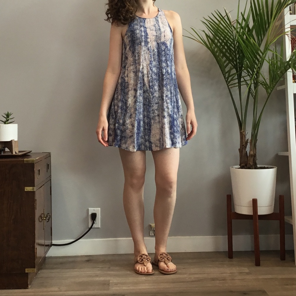 Patterned Lightweight Mini Dress